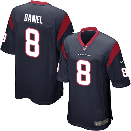 Men's Nike Houston Texans #8 Trevor Daniel Game Navy Blue Team Color NFL Jersey - Ujersey
