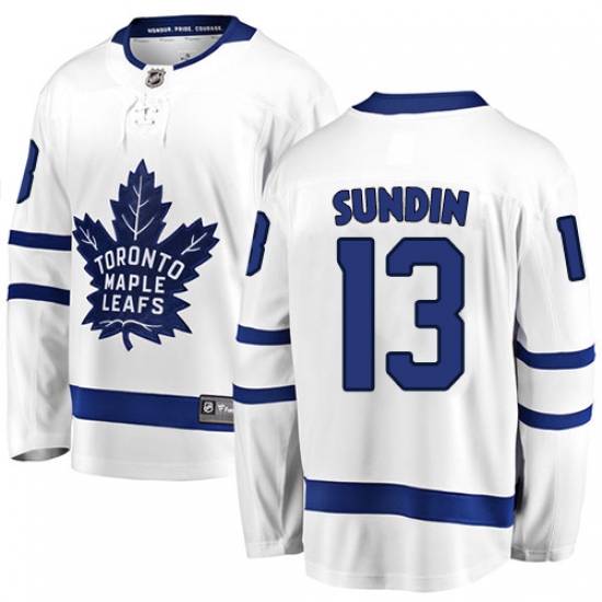 Youth Toronto Maple Leafs #13 Mats Sundin Fanatics Branded White Away Breakaway NHL Jersey - Ujersey