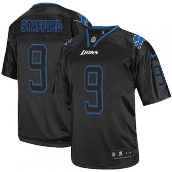 Men's Nike Detroit Lions #9 Matthew Stafford Elite Lights Out Black NFL Jersey - Ujersey
