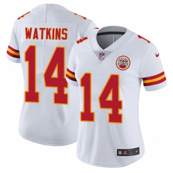 Women's Nike Kansas City Chiefs #14 Sammy Watkins White Vapor Untouchable Limited Player NFL Jersey - Ujersey