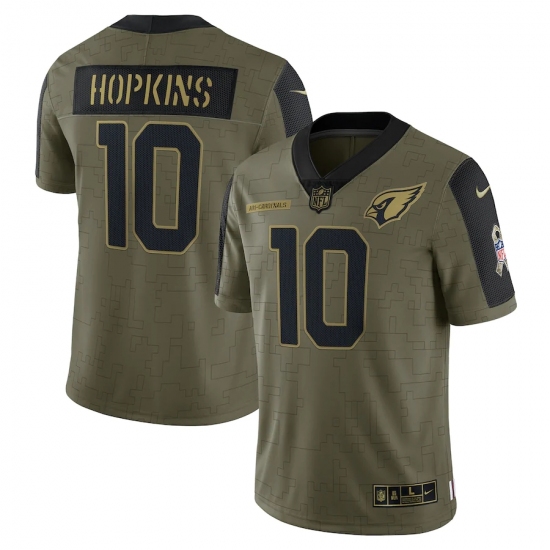 Men's Arizona Cardinals #10 DeAndre Hopkins Nike Olive 2021 Salute To Service Limited Player Jersey - Ujersey