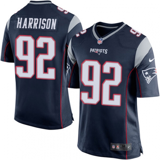 Men's Nike New England Patriots #92 James Harrison Game Navy Blue Team Color NFL Jersey - ujerseystore