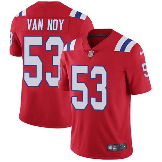 Men's Nike New England Patriots #53 Kyle Van Noy Red Alternate Vapor Untouchable Limited Player NFL Jersey - Ujersey