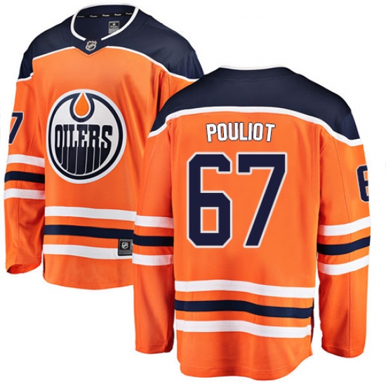 Men's Edmonton Oilers #67 Benoit Pouliot Fanatics Branded Orange Home Breakaway NHL Jersey - Ujersey