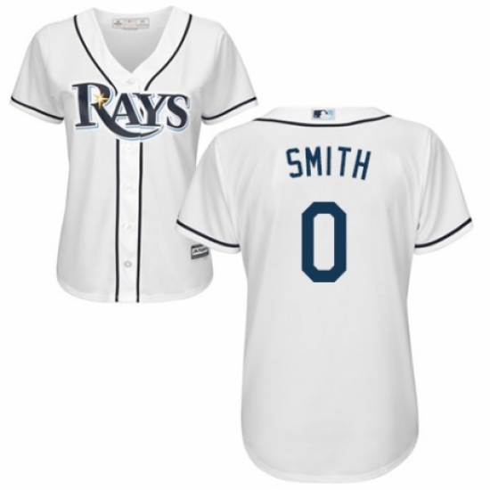 Women's Majestic Tampa Bay Rays #0 Mallex Smith Authentic White Home Cool Base MLB Jersey - Ujersey