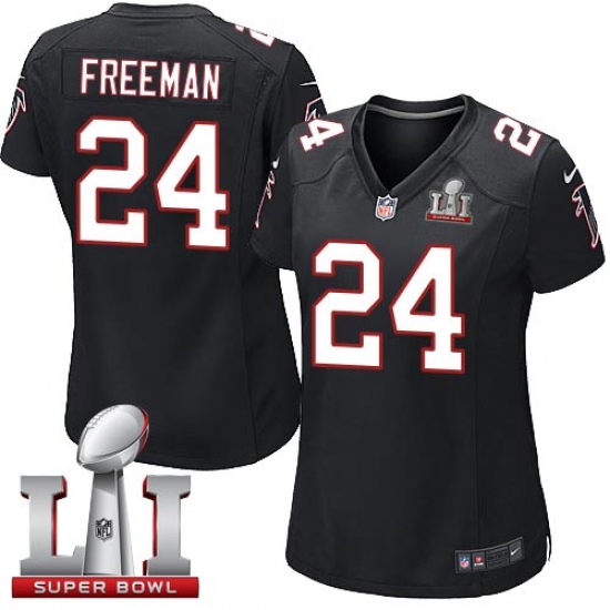 Women's Nike Atlanta Falcons #24 Devonta Freeman Black Alternate Super Bowl LI 51 Vapor Untouchable Limited Player NFL Jersey - Ujersey