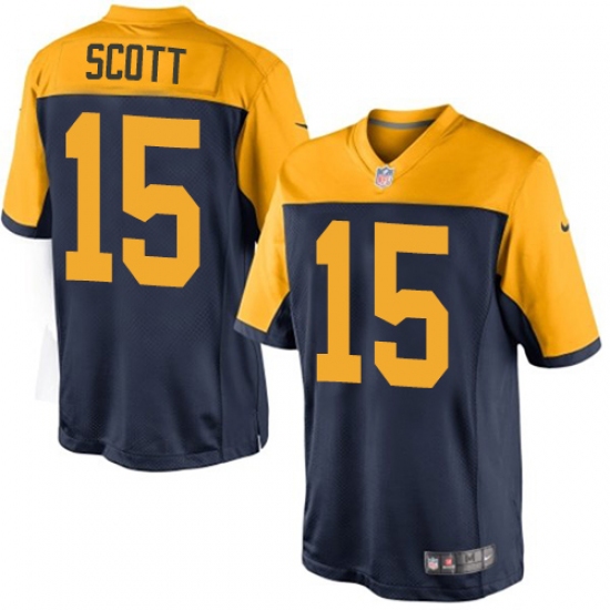 Youth Nike Green Bay Packers #15 JK Scott Limited Navy Blue Alternate NFL Jersey - Ujersey