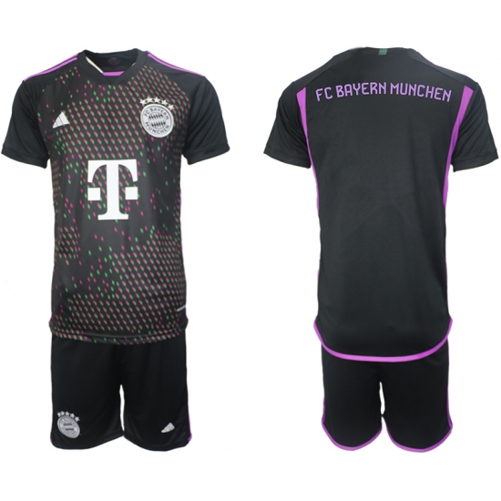 Men's Bayern Munich Blank 2023-24 Black Away Soccer Jersey