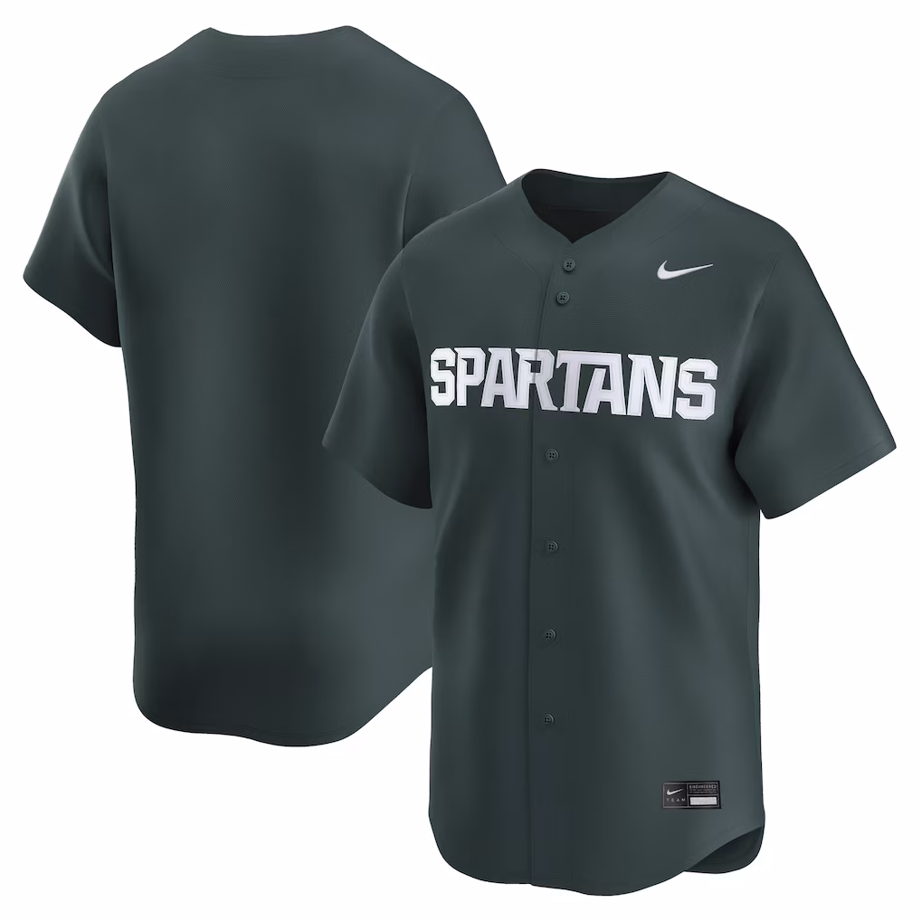 Men's Nike Green Michigan State Spartans Baseball Limited Jersey
