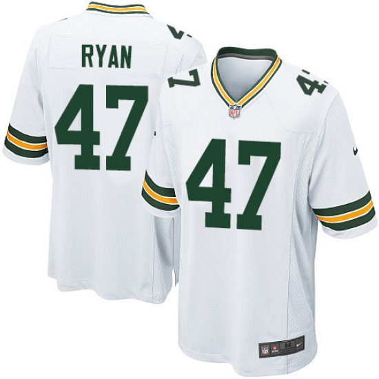 Men's Nike Green Bay Packers #47 Jake Ryan Game White NFL Jersey - Ujersey