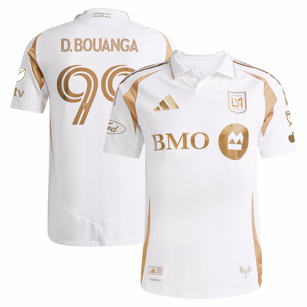 Men's LAFC Denis Bouanga adidas White 2025 Secondary Authentic Player Jersey - ujerseystore