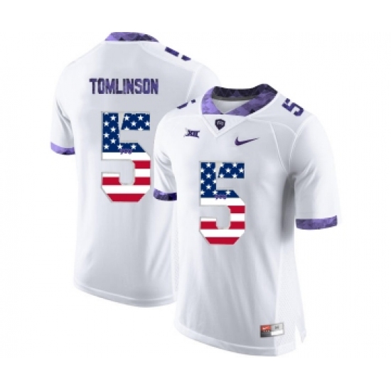 TCU Horned Frogs 5 LaDainian Tomlinson White College Football Limited Jersey - Ujersey