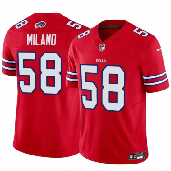 Men's Buffalo Bills #58 Matt Milano Red 2024 F.U.S.E. Vapor Untouchable Limited Stitched Football Jersey - Ujersey