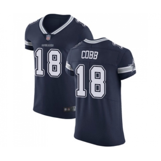Men's Dallas Cowboys #18 Randall Cobb Navy Blue Team Color Vapor Untouchable Elite Player Football Jersey - Ujersey