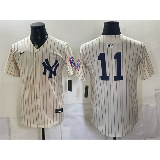 Men's New York Yankees #11 Anthony Volpe Cream 2026 Field of Dreams Stadium Stitched Baseball Jersey - Ujersey