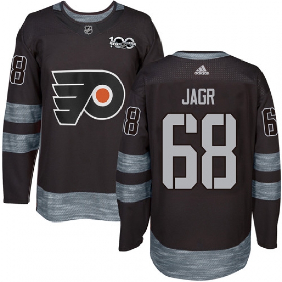 Men's Adidas Philadelphia Flyers #68 Jaromir Jagr Premier Black 1917-2017 100th Anniversary NHL Jersey - Ujersey