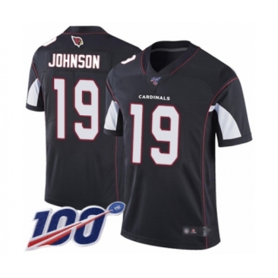Men's Arizona Cardinals #19 KeeSean Johnson Black Alternate Vapor Untouchable Limited Player 100th Season Football Jersey - Ujersey