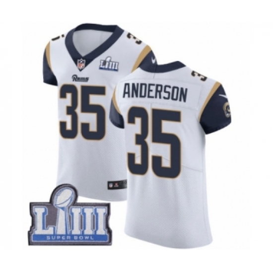 Men's Nike Los Angeles Rams #35 C.J. Anderson White Vapor Untouchable Elite Player Super Bowl LIII Bound NFL Jersey - Ujersey
