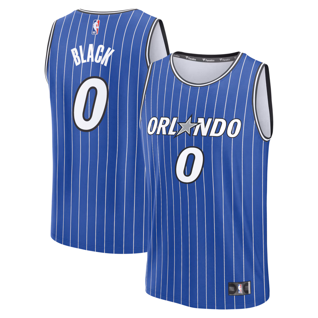 Men's Orlando Magic Anthony Black Fanatics Royal Fast Break Replica Jersey - Icon Edition - ujerseystore