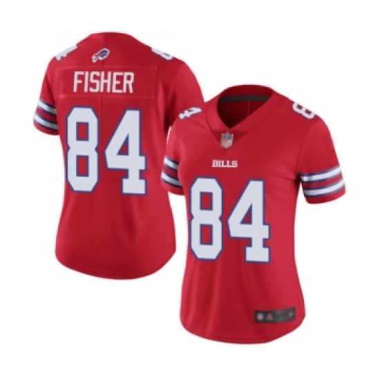 Women's Buffalo Bills #84 Jake Fisher Limited Red Rush Vapor Untouchable Football Jersey - Ujersey