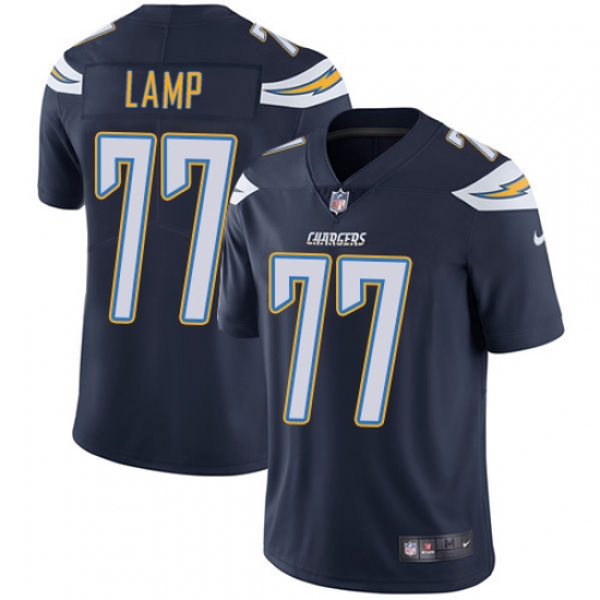 Men's Nike Los Angeles Chargers #77 Forrest Lamp Navy Blue Team Color Vapor Untouchable Limited Player NFL Jersey - Ujersey
