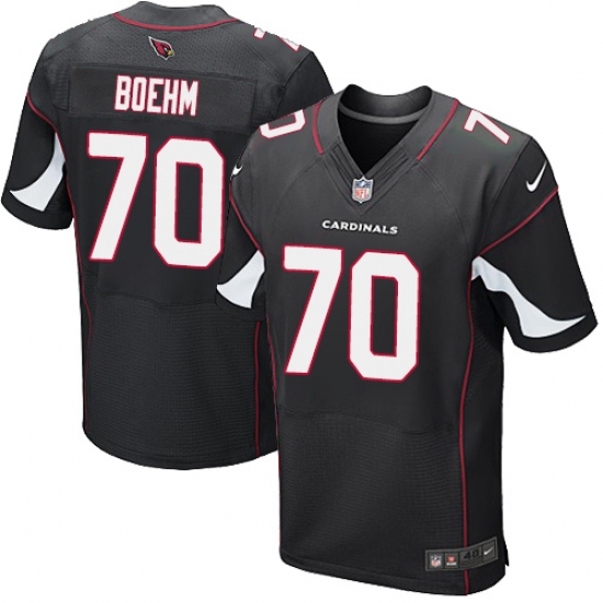 Men's Nike Arizona Cardinals #70 Evan Boehm Elite Black Alternate NFL Jersey - Ujersey