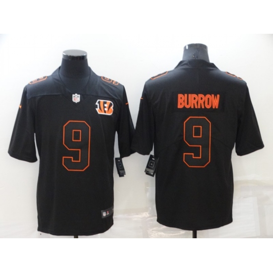 Men's Cincinnati Bengals #9 Joe Burrow Black Alternate Vapor Limited Jersey - Ujersey
