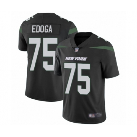 Men's New York Jets #75 Chuma Edoga Limited Navy Blue Alternate Football Jersey - Ujersey