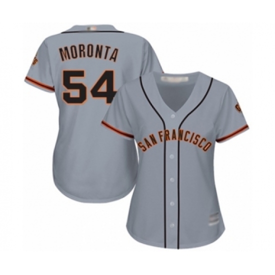 Women's San Francisco Giants #54 Reyes Moronta Authentic Grey Road Cool Base Baseball Player Jersey - Ujersey