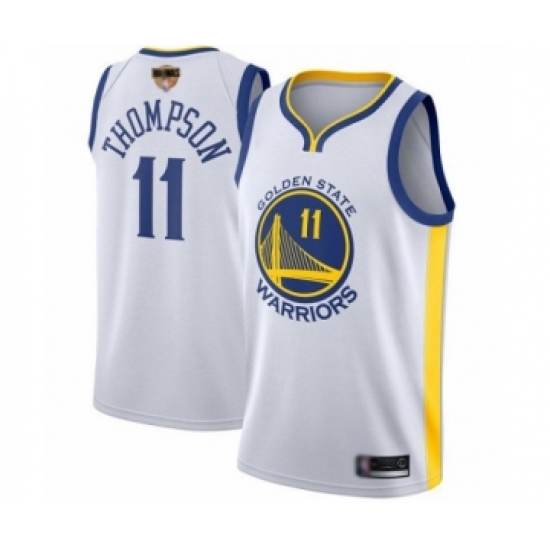 Youth Golden State Warriors #11 Klay Thompson Swingman White 2019 Basketball Finals Bound Basketball Jersey - Association Edition - Ujersey