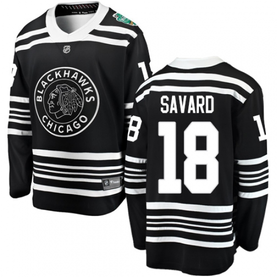 Men's Chicago Blackhawks #18 Denis Savard Black 2019 Winter Classic Fanatics Branded Breakaway NHL Jersey - Ujersey