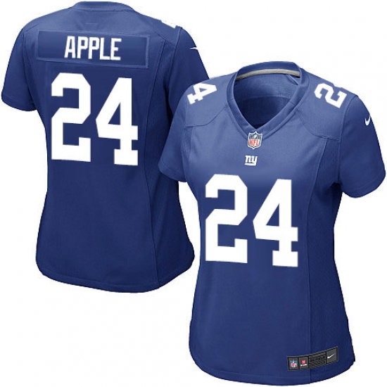 Women's Nike New York Giants #24 Eli Apple Game Royal Blue Team Color NFL Jersey - Ujersey