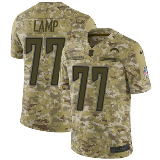 Men's Nike Los Angeles Chargers #77 Forrest Lamp Limited Camo 2018 Salute to Service NFL Jersey - Ujersey
