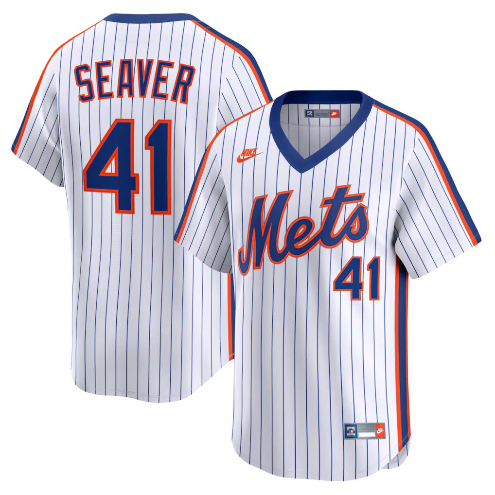 Men's New York Mets Tom Seaver Nike White Cooperstown Collection Limited Jersey - Ujersey