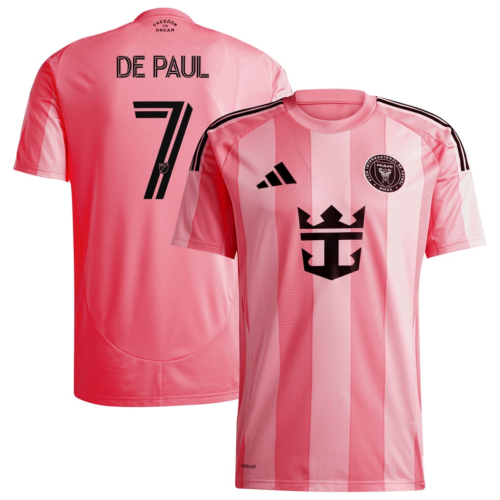 Men's Inter Miami CF Rodrigo De Paul adidas Light Pink 2025 Euforia Replica Player Jersey - Ujersey