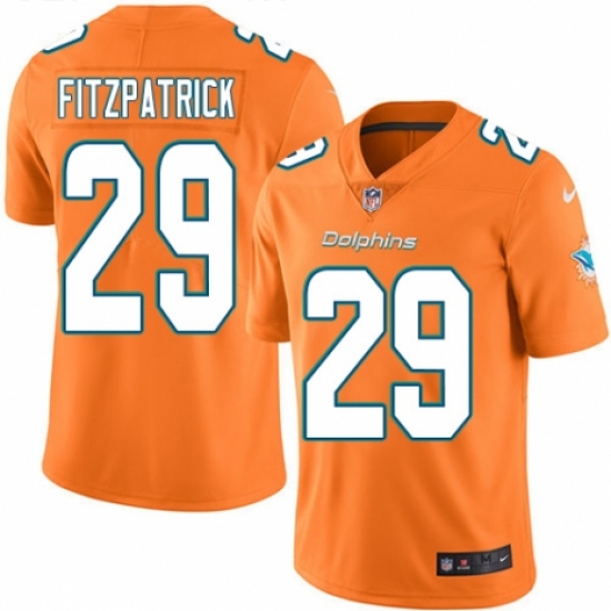 Youth Nike Miami Dolphins #29 Minkah Fitzpatrick Limited Orange Rush Vapor Untouchable NFL Jersey - Ujersey