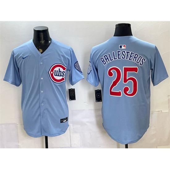 Men's Chicago Cubs #25 Moisés Ballesteros Blue 2026 2nd Alternate Limited Stitched Baseball Jersey - Ujersey