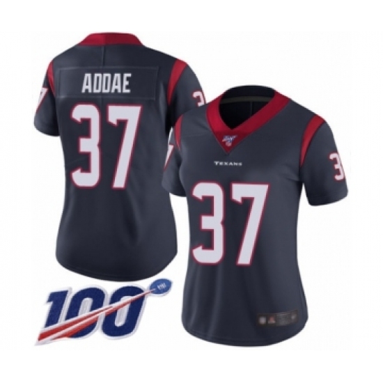 Women's Houston Texans #37 Jahleel Addae Navy Blue Team Color Vapor Untouchable Limited Player 100th Season Football Jersey - Ujersey