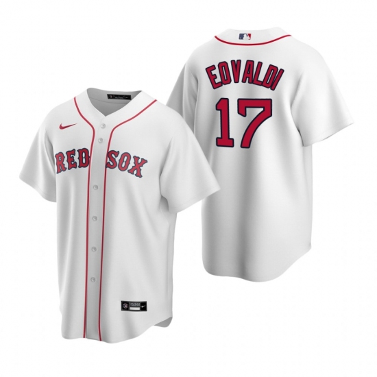 Men's Nike Boston Red Sox #17 Nathan Eovaldi White Home Stitched Baseball Jersey - Ujersey