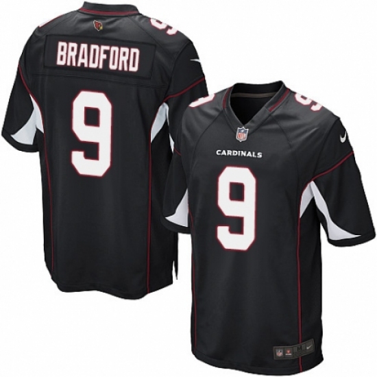 Men's Nike Arizona Cardinals #9 Sam Bradford Game Black Alternate NFL Jersey - Ujersey