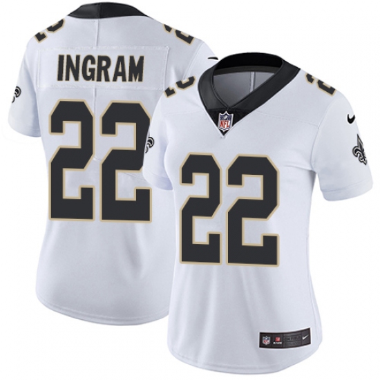 Women's Nike New Orleans Saints #22 Mark Ingram White Vapor Untouchable Limited Player NFL Jersey - Ujersey