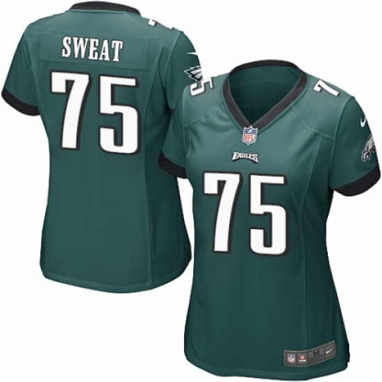 Women's Nike Philadelphia Eagles #75 Josh Sweat Game Midnight Green Team Color NFL Jersey - Ujersey