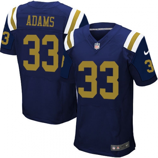 Men's Nike New York Jets #33 Jamal Adams Elite Navy Blue Alternate NFL Jersey - Ujersey