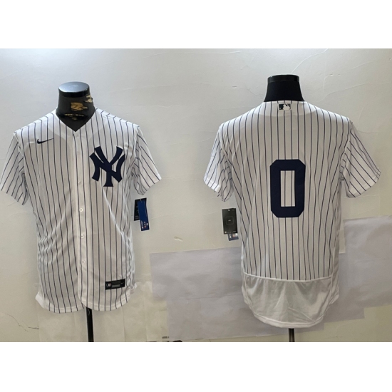 Men's New York Yankees #0 Marcus Stroman No Name White Flex Base Stitched Jersey - Ujersey