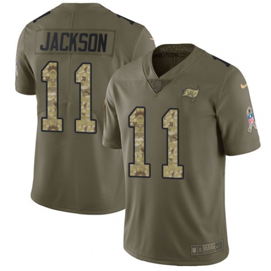 Youth Nike Tampa Bay Buccaneers #11 DeSean Jackson Limited Olive/Camo 2017 Salute to Service NFL Jersey - Ujersey