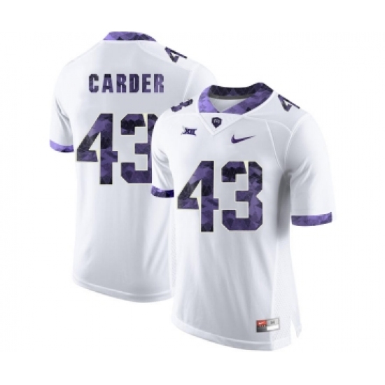 TCU Horned Frogs 43 Tank Carder White Print College Football Limited Jersey - Ujersey