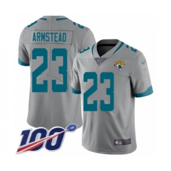 Youth Jacksonville Jaguars #23 Ryquell Armstead Silver Inverted Legend Limited 100th Season Football Jersey - Ujersey