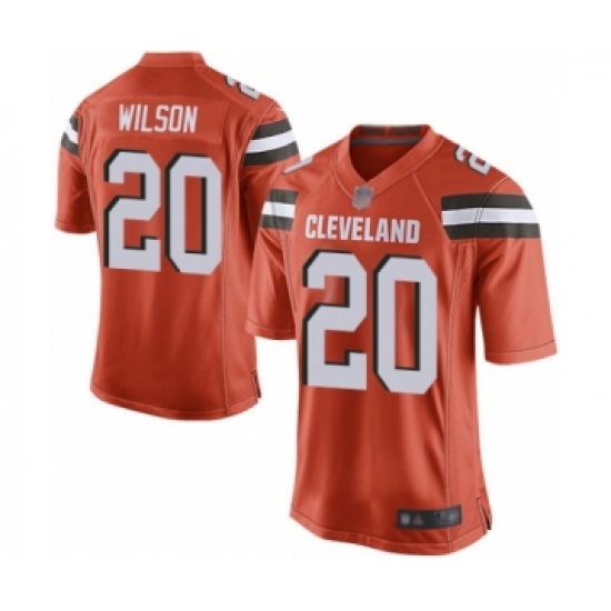 Men's Cleveland Browns #20 Howard Wilson Game Orange Alternate Football Jersey - Ujersey