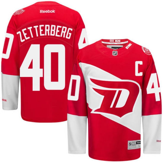 Youth Reebok Detroit Red Wings #40 Henrik Zetterberg Authentic Red 2016 Stadium Series NHL Jersey - Ujersey