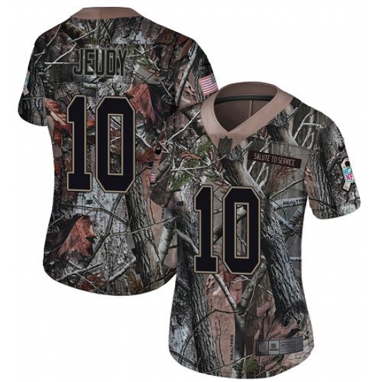 Women's Denver Broncos #10 Jerry Jeudy Camo Stitched Limited Rush Realtree Jersey - Ujersey